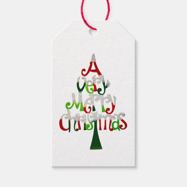 Ein sehr frohe Weihnachten Geschenkanhänger (Vorderseite)