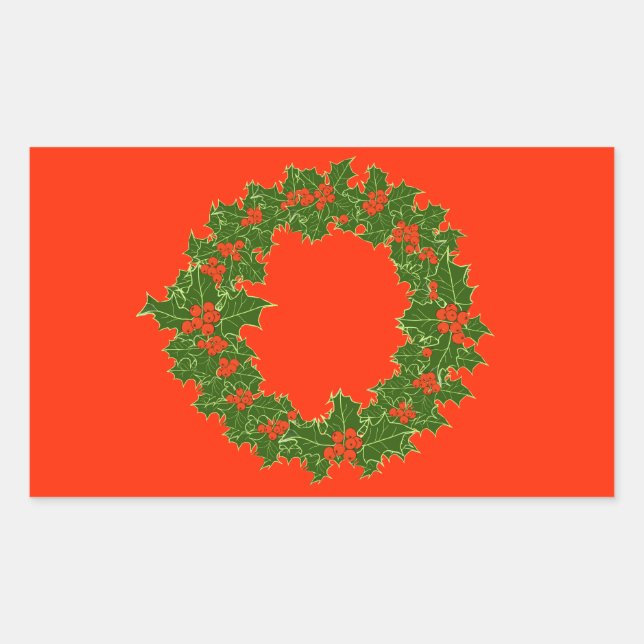 Ein sehr frohe Weihnachten Rechteckiger Aufkleber (Vorderseite)