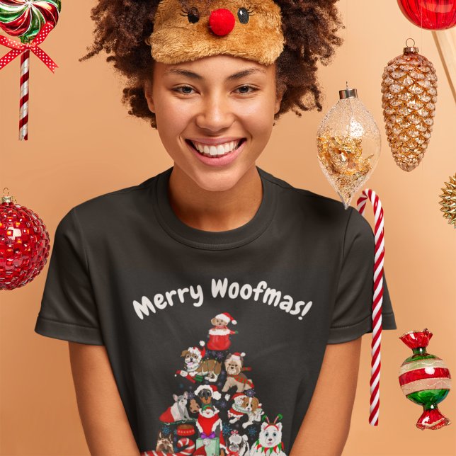 Ein sehr froher Doggie Weihnachten T - Shirt (Von Creator hochgeladen)