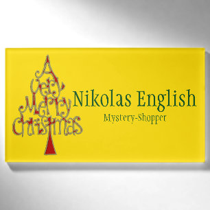 Ein sehr froher Weihnachtsbaum + Ihre Ideen Namenschild