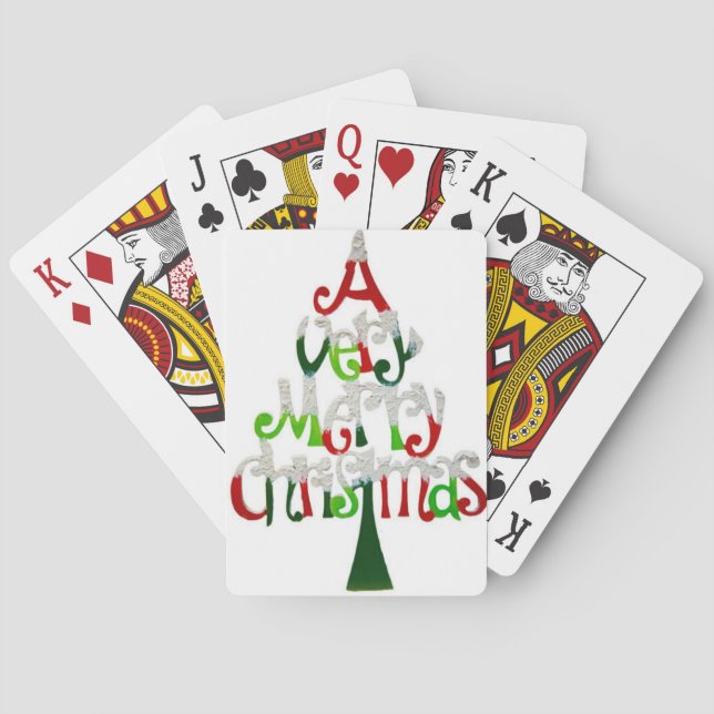 Ein sehr froher Weihnachtsbaum Spielkarten (Rückseite)