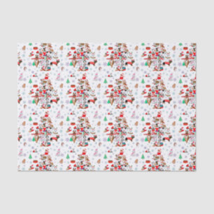 Ein sehr frohes Doggie Weihnachten Seidenpapier