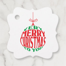 Ein sehr frohes Weihnachtsfest für dich Geschenkanhänger