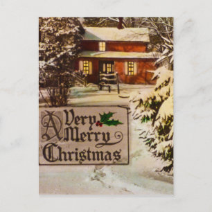 Ein sehr frohes Weihnachtsklassik-Traditioneller W Feiertagspostkarte