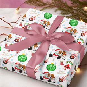 Ein sehr fröhliches Cavalier King Charles Weihnach Geschenkpapier