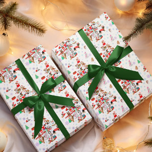 Ein sehr fröhliches Hündchen-Weihnachten Geschenkpapier Set