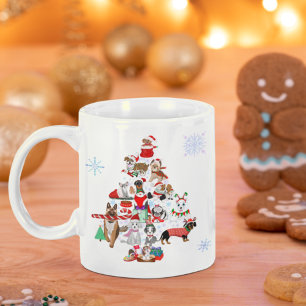 Ein sehr fröhliches Hündchen-Weihnachten Kaffeetasse