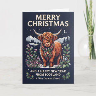 Ein sehr fröhliches schottisches Weihnachts-Hochla Karte