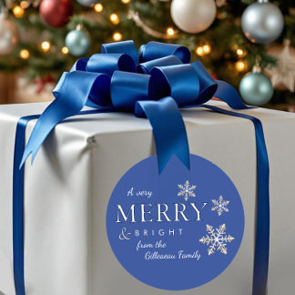 Ein sehr fröhliches und helles Weihnachtsgeschenk Runder Aufkleber