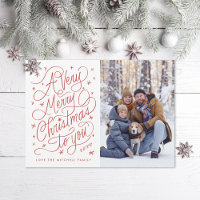 Ein sehr fröhliches Weihnachts-Handschrift-Foto