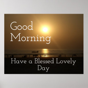 Ein sehr glücklicher guter Morgen beim Zubereiten Poster