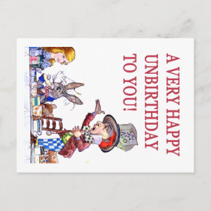 Ein sehr glückliches Un-Geburtstag an Sie Postkarte