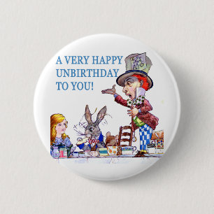 Ein sehr glückliches Un-Geburtstag Dir! Button