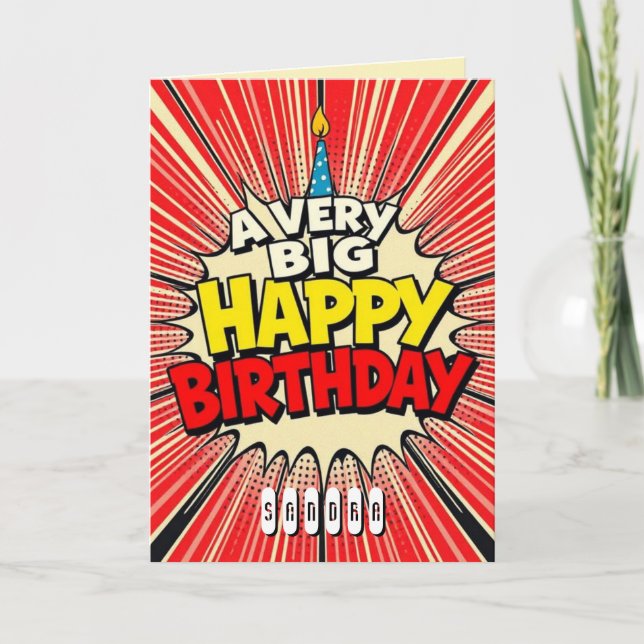 Ein sehr großer Geburtstag Karte (Vorderseite)