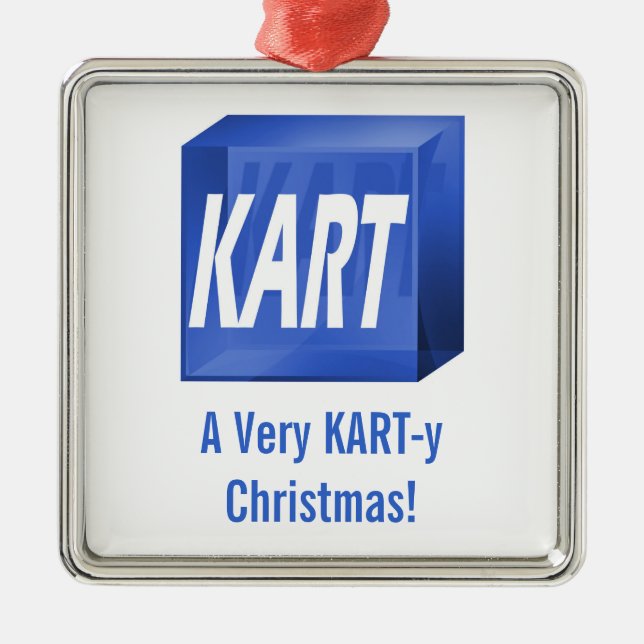 Ein sehr KART-y Weihnachten! Verzierung Silbernes Ornament (Vorne)