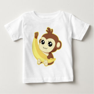 Ein sehr niedlicher und kawaii Affe, der eine Baby T-shirt