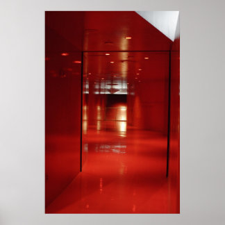 Ein sehr roter Flur Poster