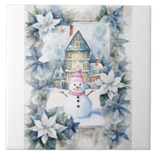 EIN SEHR SCHNEE CHRISTMAS GREETING FLIESE