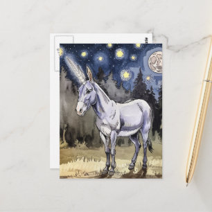 Ein sehr süßes Donkey-Einhorn Postkarte