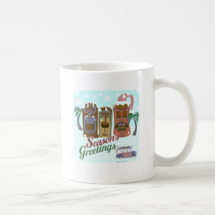 Ein sehr Tiki Urlaub Spaß Weihnachten Cartoon Kuns Kaffeetasse