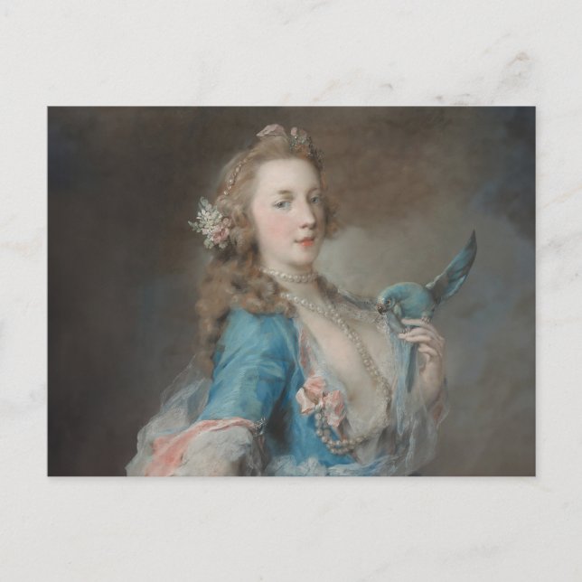 Ein Selfie mit meinem Papagei Postkarte (Vorderseite)