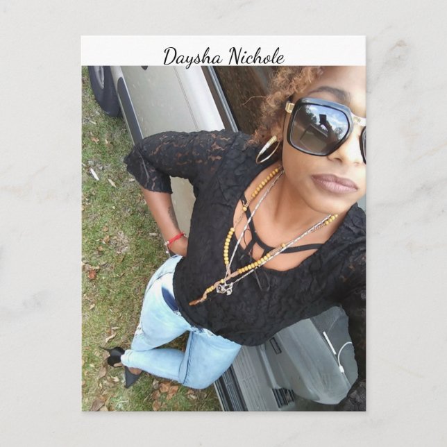 Ein Selfie von Daysha Nichole, Postkarte (Vorderseite)