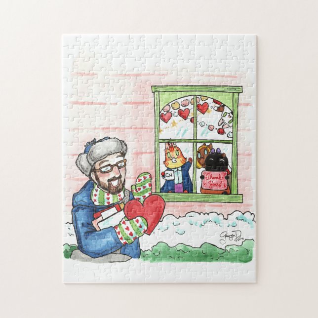 Ein seltenes Spotting des mysteriösen Mailman-Puzz Puzzle (Vertikal)