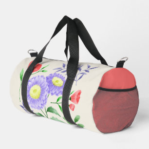 Ein Set Blume in Aquarellfarben Duffle Bag