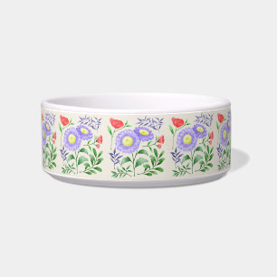 Ein Set Blume in Aquarellfarben Napf