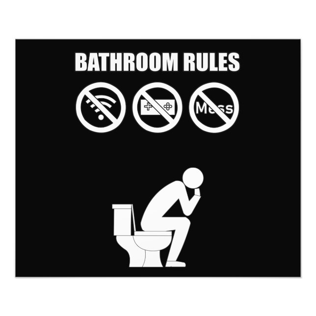 Ein Set der Badevorschriften Fotodruck (Vorne)