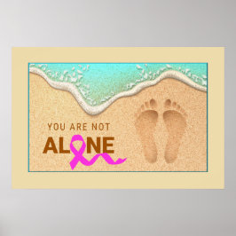 Ein Set Fußabdrücke im Sand Poster