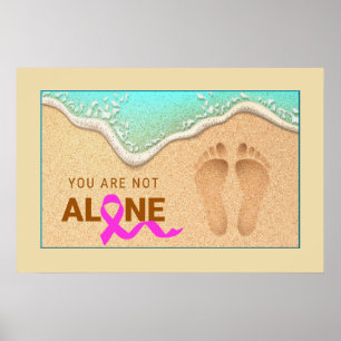 Ein Set Fußabdrücke im Sand Poster