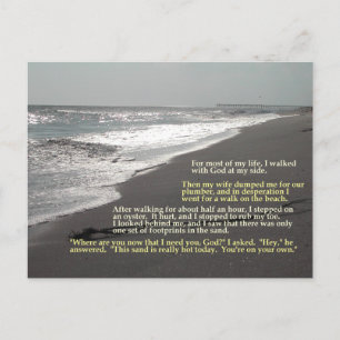 Ein Set Fußabdrücke... Postkarte