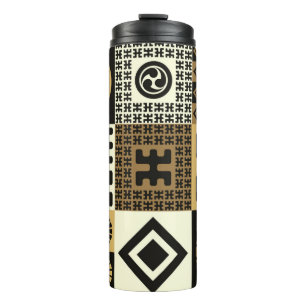 Ein Set japanischer Stilrichtungen, nahtlose Muste Thermosbecher