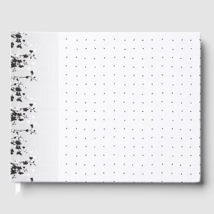 Ein Set mit viel Schwarz-Weiß-Design Gästebuch