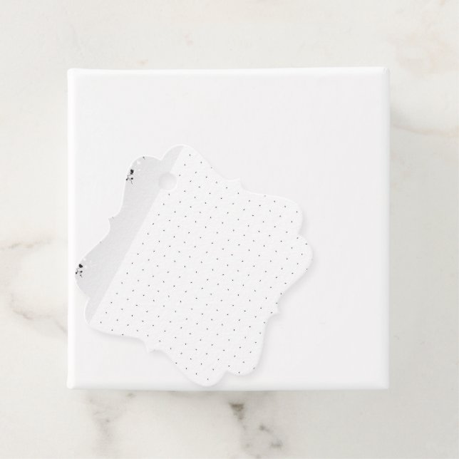 Ein Set mit viel Schwarz-Weiß-Design Geschenkanhänger (Beispiel)