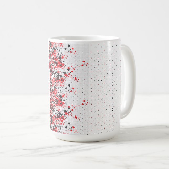 Ein Set mit viel Schwarz-Weiß-Design Kaffeetasse (VorderseiteRechts)