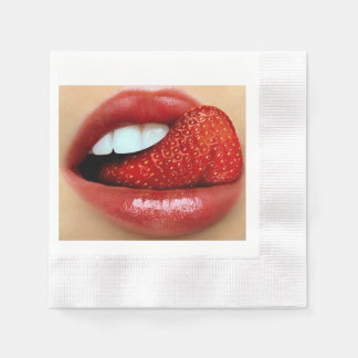 EIN SEXY LIPPENHANDTUCH! SERVIETTE