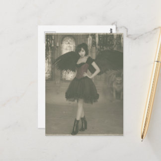 Ein sexyer Vintage-Fotografie-Engel Postkarte