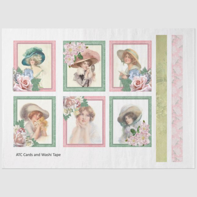 Ein Shabby Chic Serien Design 26 Seidenpapier (Vorderseite)
