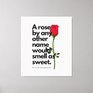 Ein Shakespeare-Gedicht und eine Rose Leinwanddru Leinwanddruck