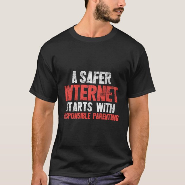 Ein sichereres Internet mit verantwortungsbewusste T-Shirt (Vorderseite)