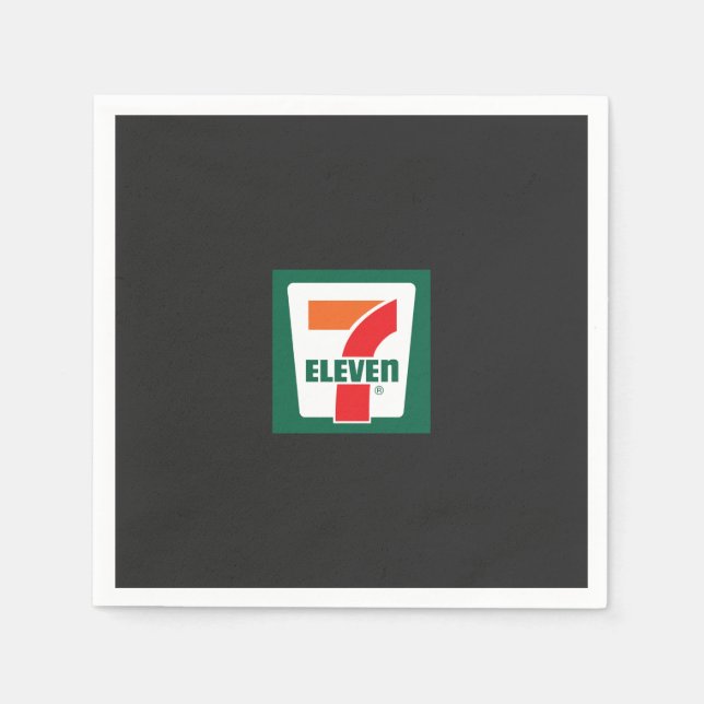 ein sieben Logo auf grünem Hintergrund Serviette (Vorderseite)