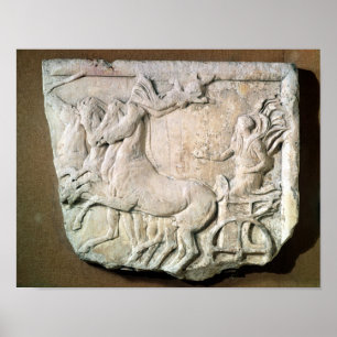 Ein Sieg im vier Pferdechariotrennen Poster