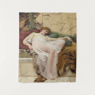 Ein Siesta von John William Godward Wandteppich
