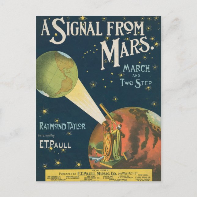 Ein Signal von Mars Postkarte (Vorderseite)