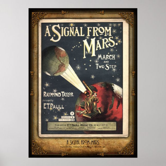 Ein Signal von Mars Sheet Music Poster (Vorne)