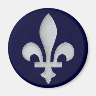 Ein Silber Fleur-De-lys Magnet