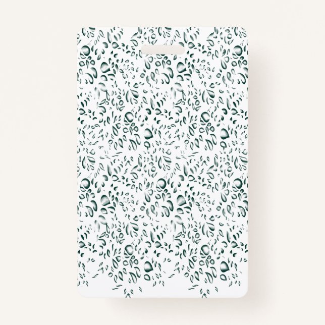 Ein silberner Tropfen spritzt in einen Pool mit we Ausweis (Rückseite)