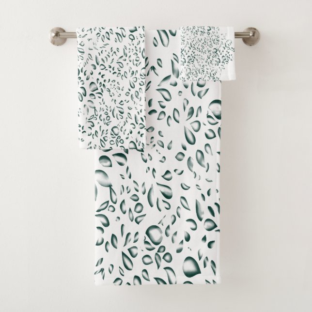 Ein silberner Tropfen spritzt in einen Pool mit we Badhandtuch Set (Insitu)